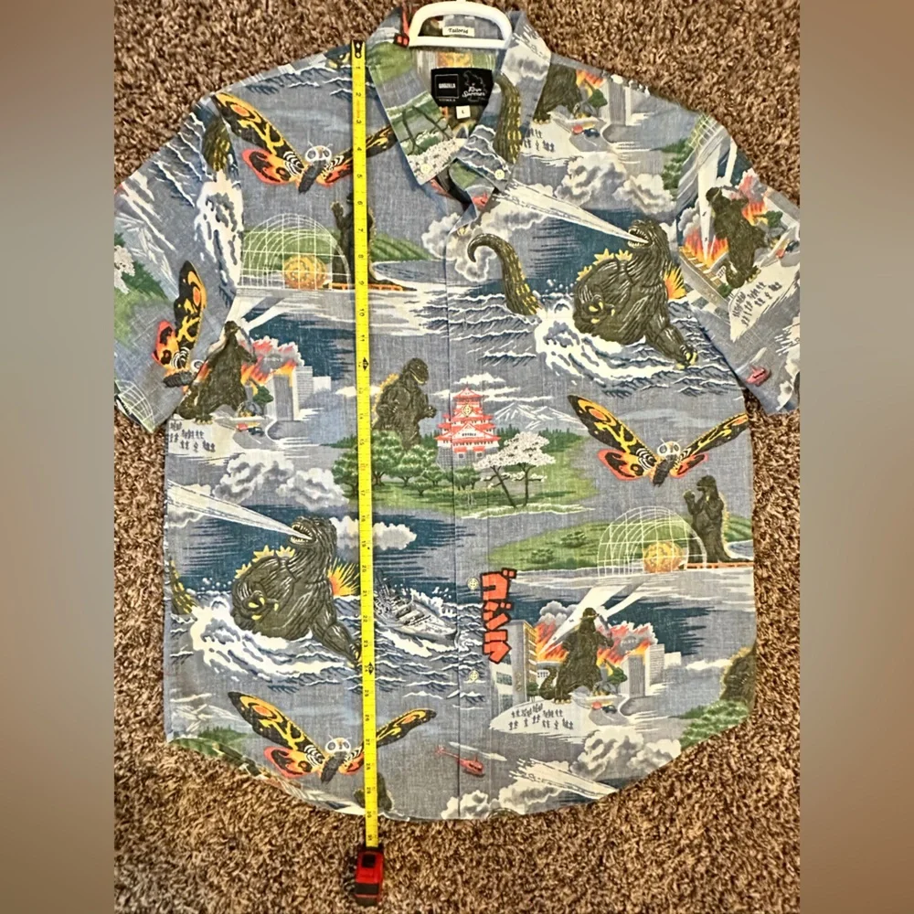 Reyn Spooner Blue Graphic Print Shirt - Picture 2 of 4